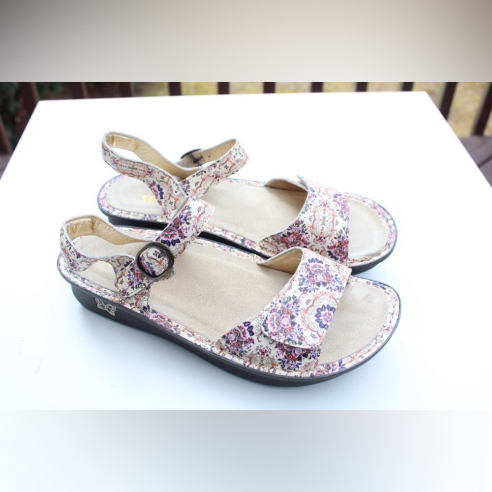 Alegria Vienna sandals floral prints